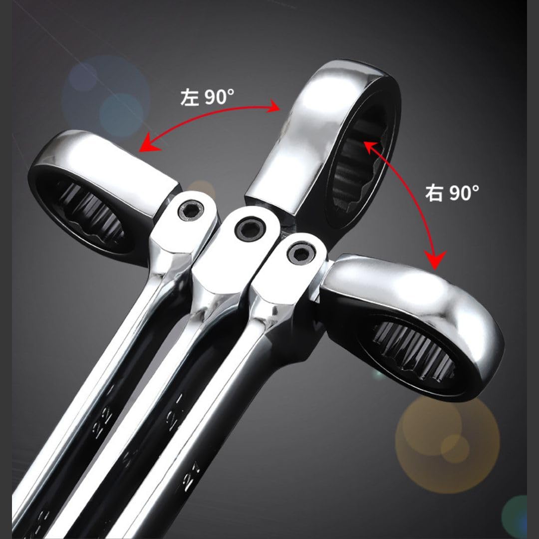 Amazon | 14本セット 首振り ラチェットレンチ ケース付き 8mm~24mm